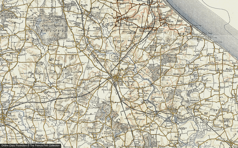 Old Map of North Walsham, 1901-1902 in 1901-1902