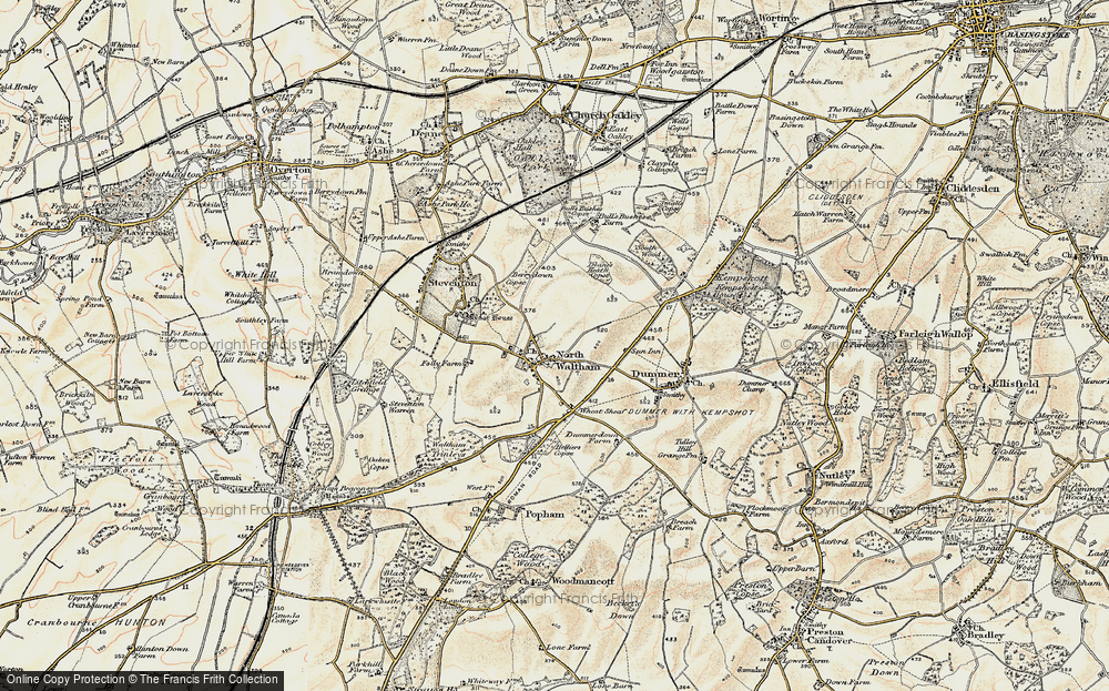 Old Map of North Waltham, 1897-1900 in 1897-1900