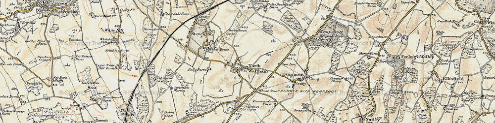 Old map of Dean Heath Copse in 1897-1900