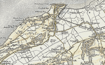 Old map of North Weston in 1899-1900