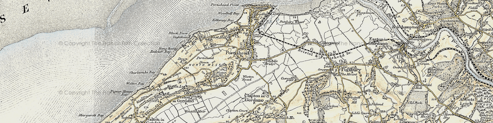 Old map of North Weston in 1899-1900