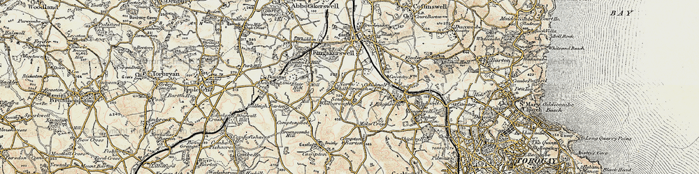 Old map of North Whilborough in 1899