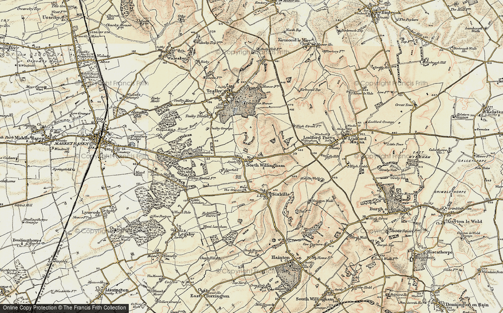 Old Map of North Willingham, 1903 in 1903