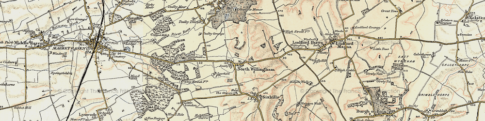 Old map of North Willingham in 1903