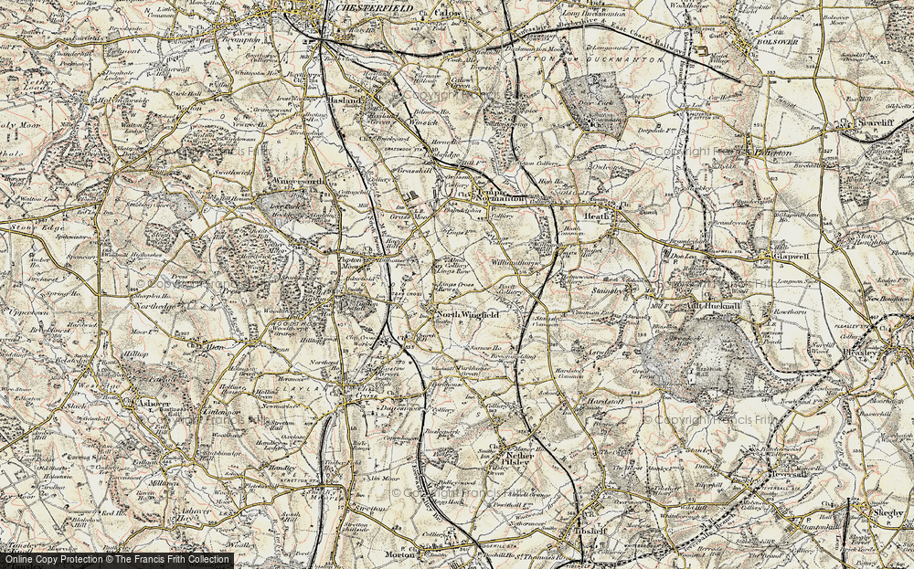 Old Map of North Wingfield, 1902-1903 in 1902-1903