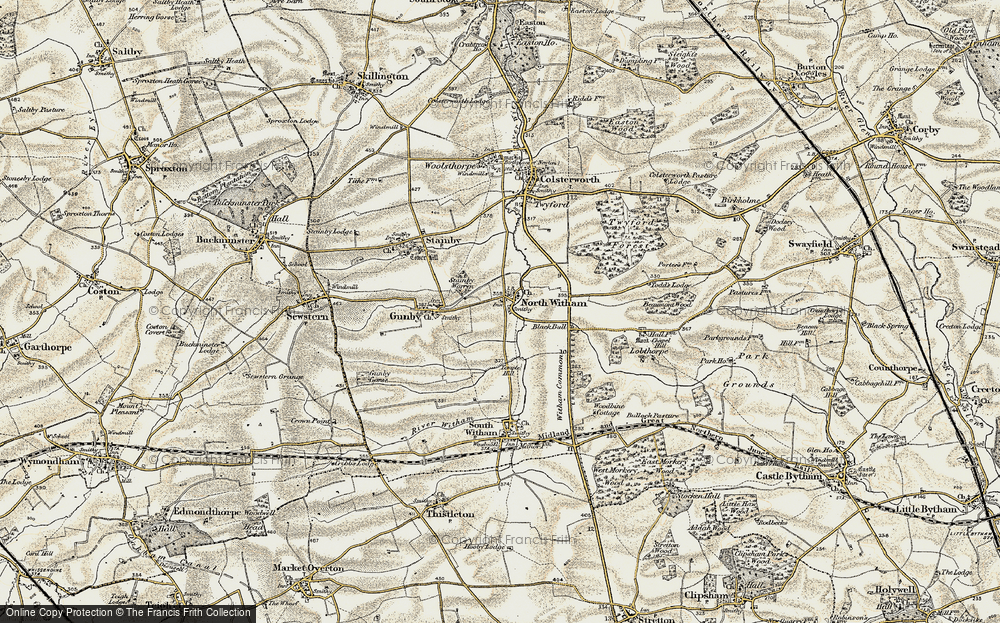 Old Map of North Witham, 1901-1903 in 1901-1903