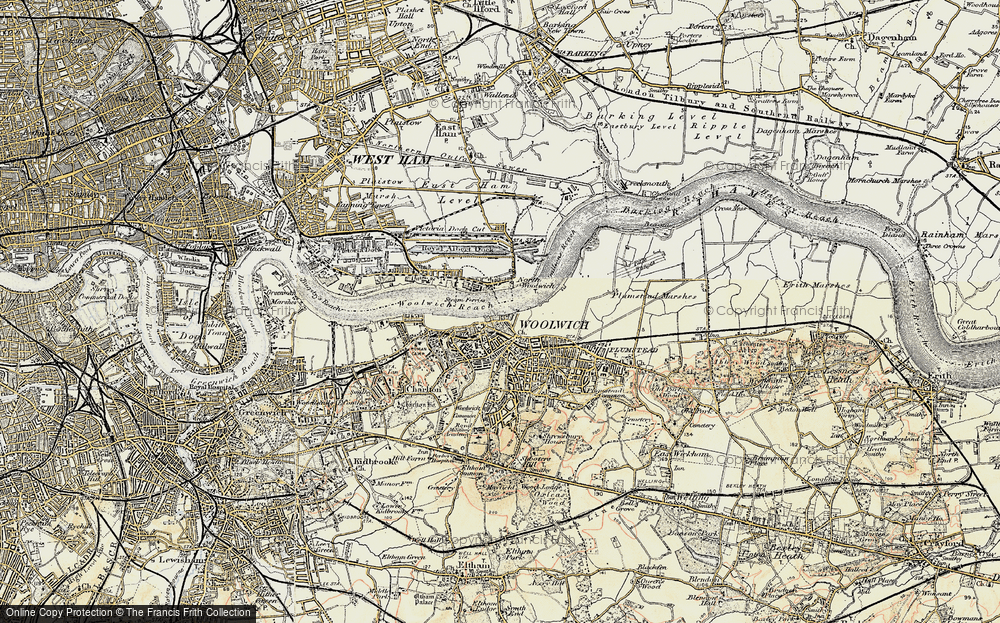 Old Map of North Woolwich, 1897-1902 in 1897-1902