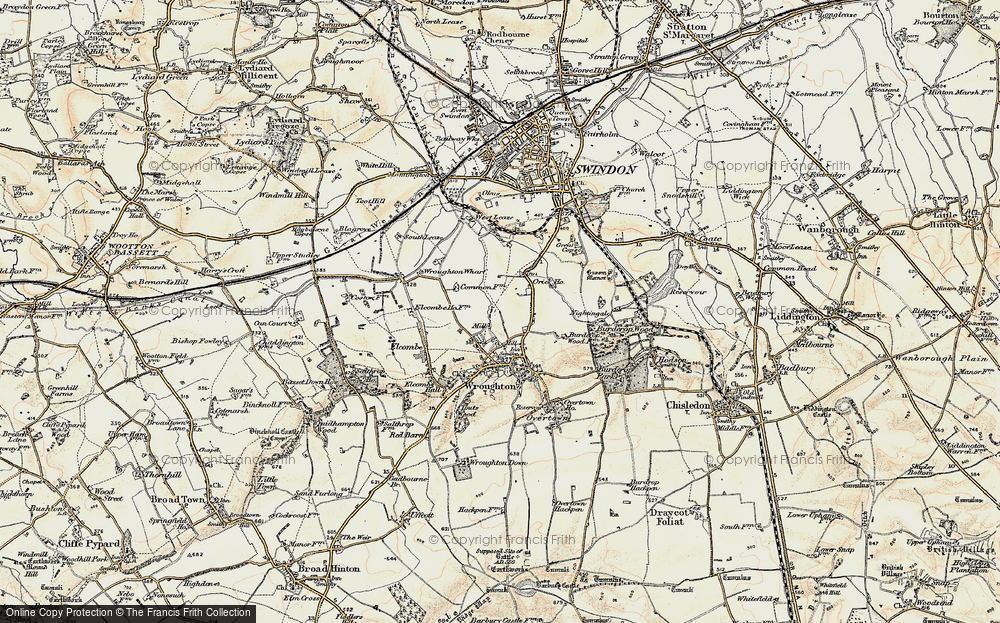 Old Map of North Wroughton, 1897-1899 in 1897-1899