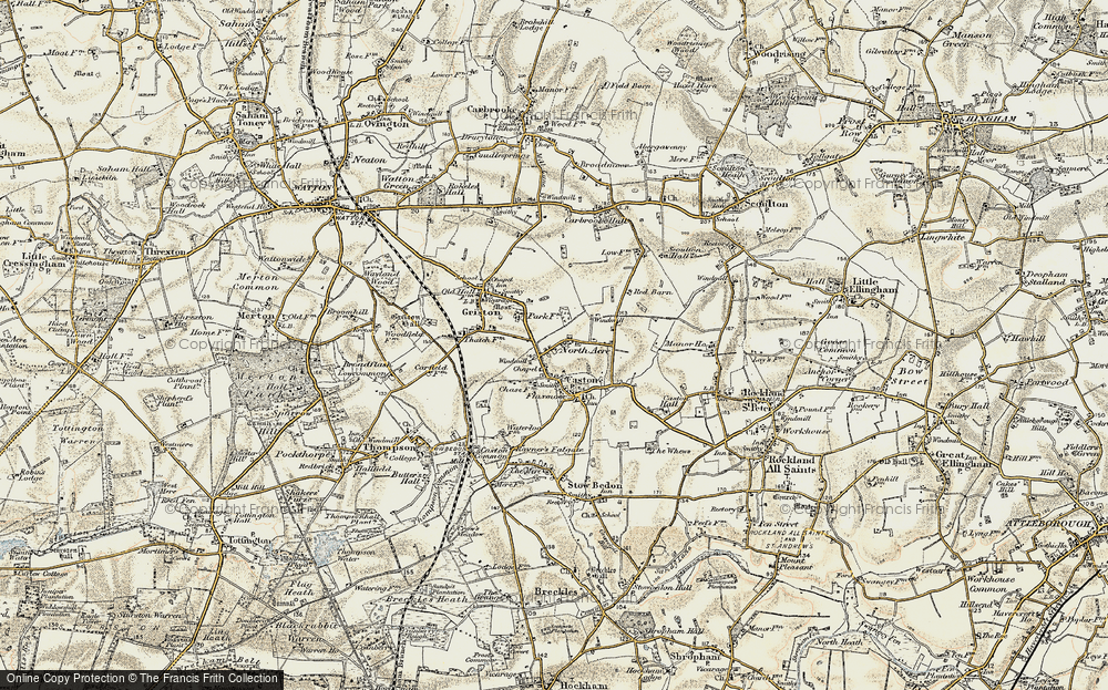 Old Map of Northacre, 1901-1902 in 1901-1902