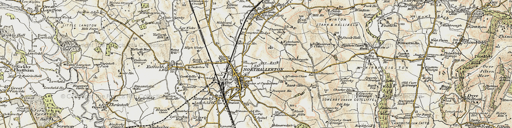 Old map of Northallerton in 1903-1904