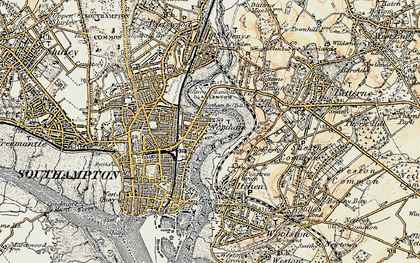 Old map of Northam in 1897-1909