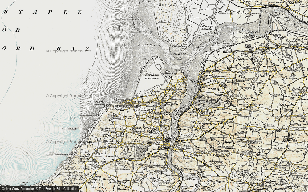 Old Map of Northam, 1900 in 1900