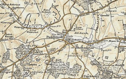 Old map of Basan Hill in 1897-1909