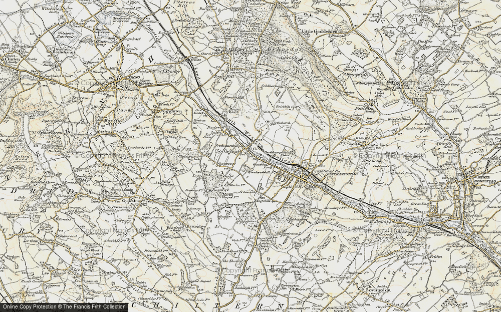 Old Map of Northchurch, 1898 in 1898