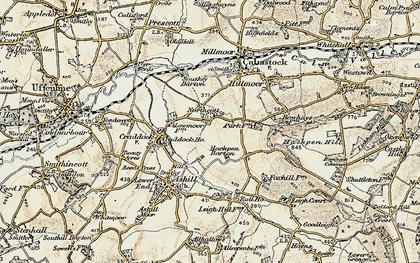 Old map of Northcott in 1898-1900