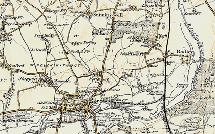 Old map of Northcourt in 1897-1899