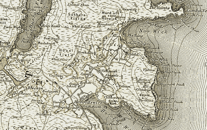 Old map of White Haggle in 1912