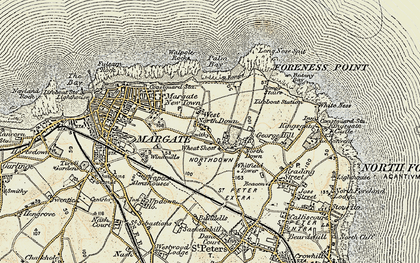 Old map of Northdown in 1898-1899