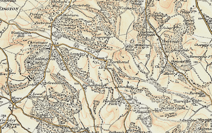 Old map of Blundells in 1897-1898