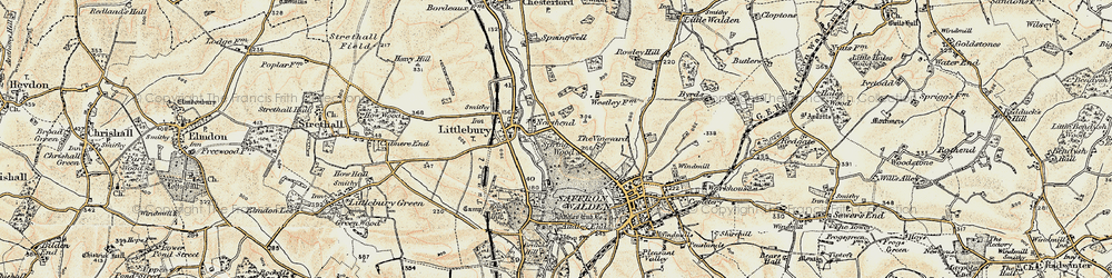 Old map of Northend in 1898-1901