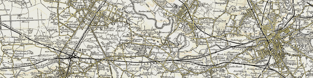 Old map of Northenden in 1903