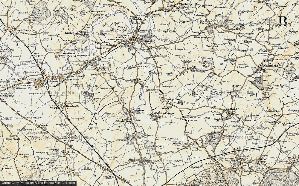 Old Map of Historic Map covering Broughton in 1898-1901