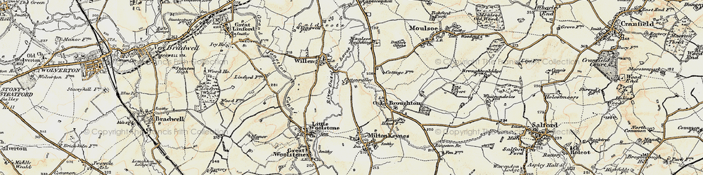 Old map of Broughton in 1898-1901