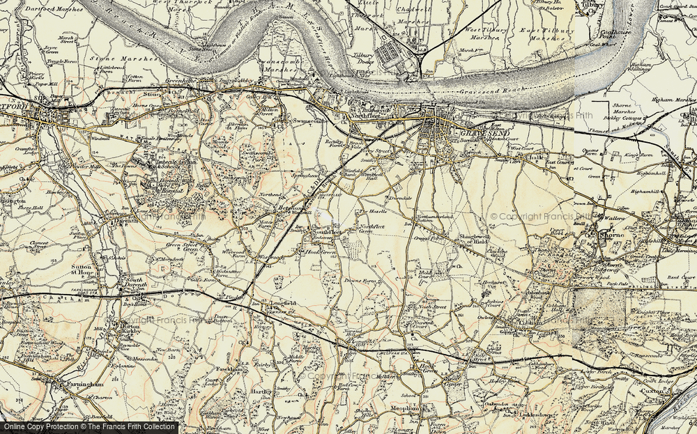 Old Map of Northfleet Green, 1897-1898 in 1897-1898