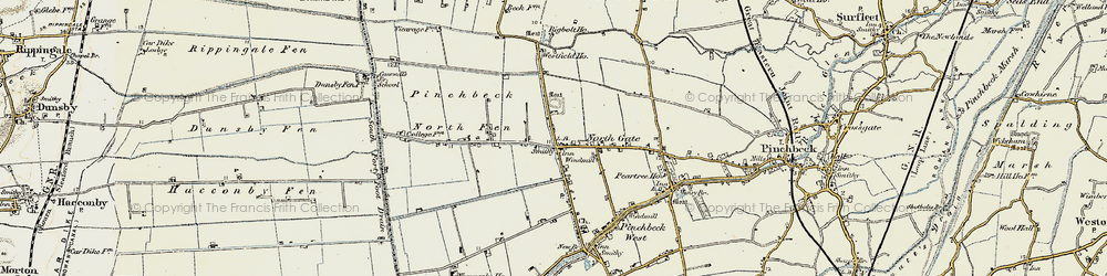 Old map of Northgate in 1902-1903