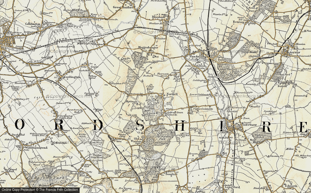 Old Map of Northill, 1898-1901 in 1898-1901
