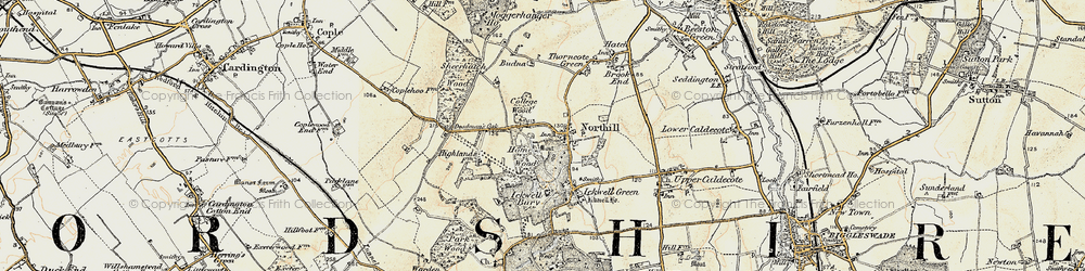 Old map of Northill in 1898-1901