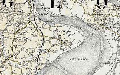 Old map of Northington in 1899-1900
