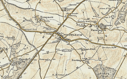 Old map of Northleach in 1898-1899