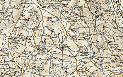Old map of Northleigh in 1898-1900