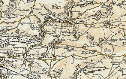 Old map of Northleigh in 1900