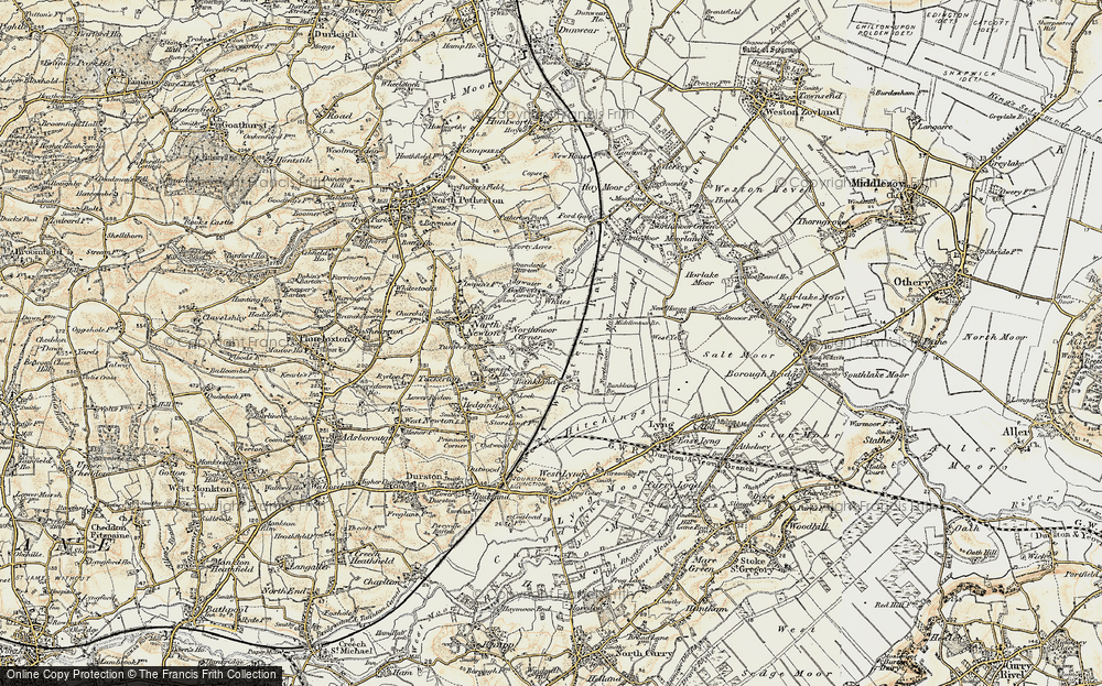 Old Map of Northmoor Corner, 1898-1900 in 1898-1900