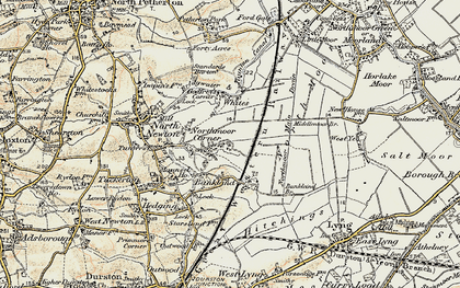 Old map of Northmoor Corner in 1898-1900