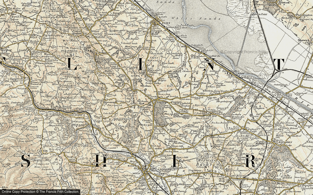 Old Map of Historic Map covering Bryn Edwin in 1902-1903