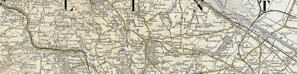 Old map of Northop in 1902-1903