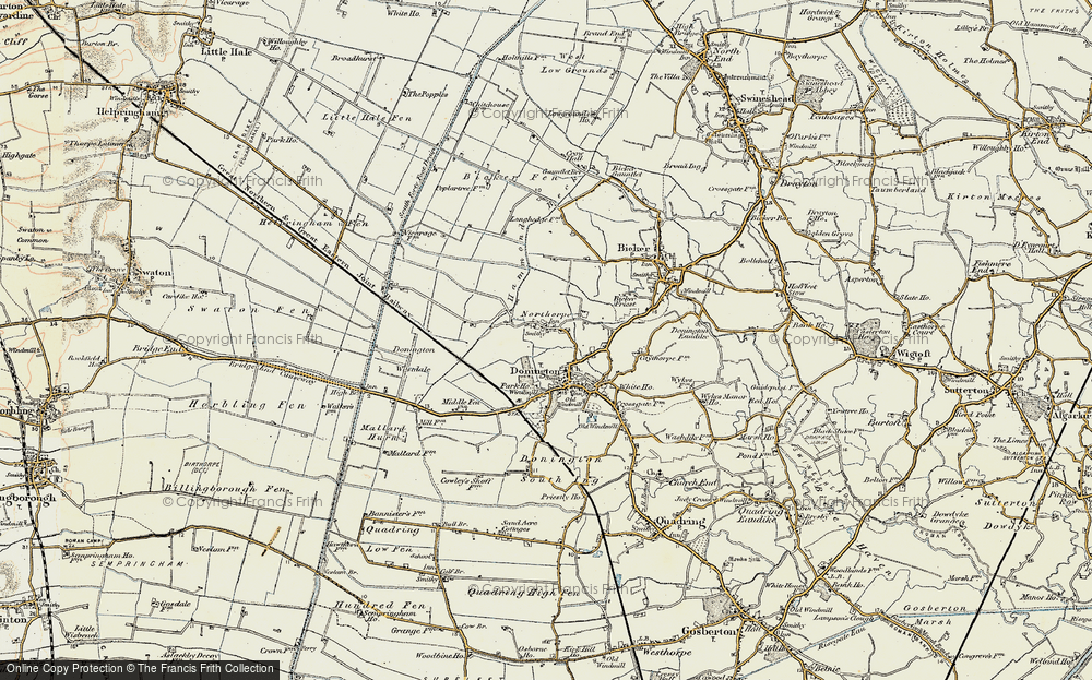 Old Map of Historic Map covering Northorpe Ho in 1902-1903