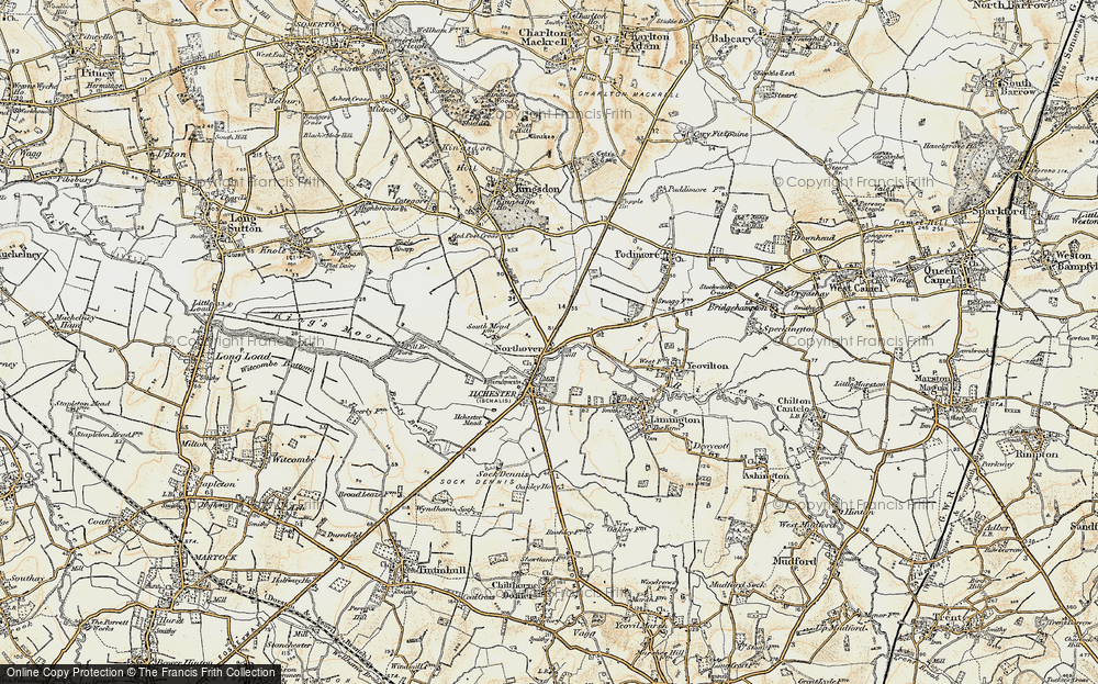 Old Map of Northover, 1899 in 1899