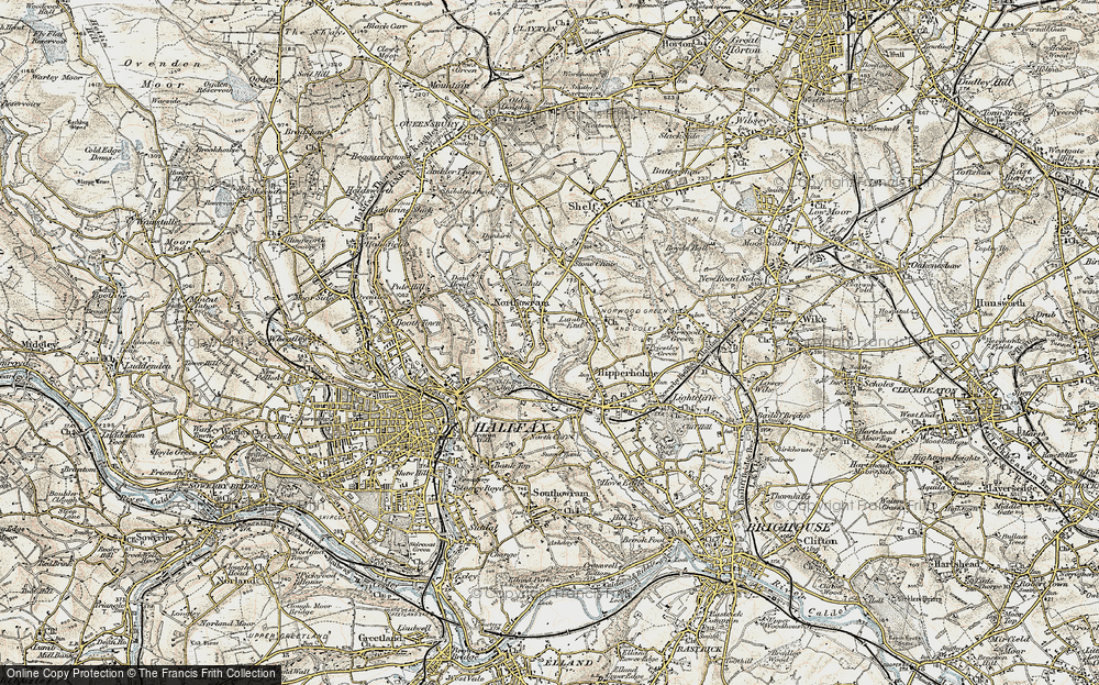 Old Map of Northowram, 1903 in 1903