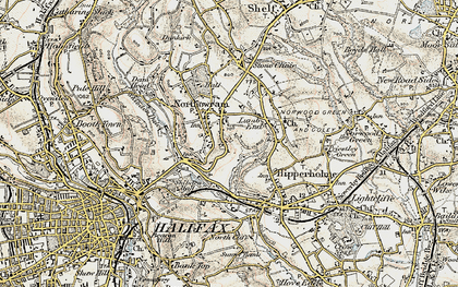 Old map of Northowram in 1903