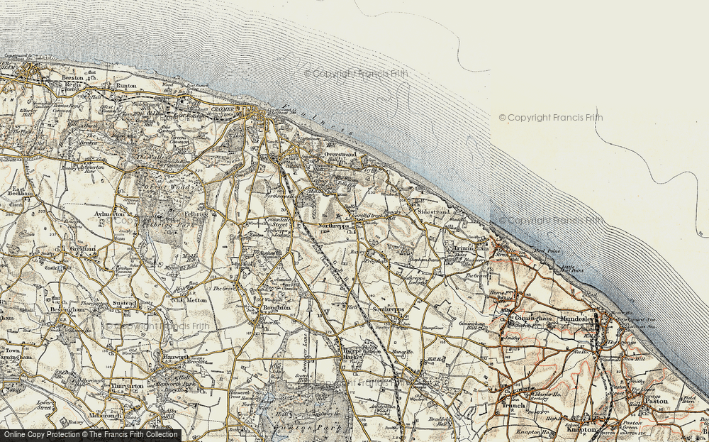 Old Map of Northrepps, 1901-1902 in 1901-1902