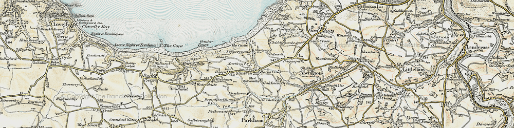 Old map of Northway in 1900