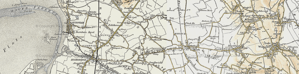 Old map of Northwick in 1899-1900