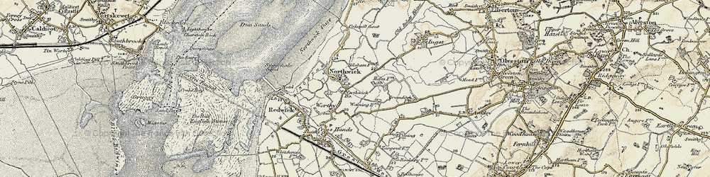 Old map of Northwick in 1899