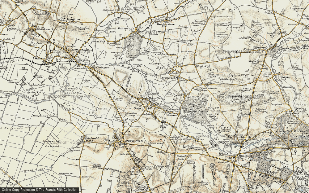 Old Map of Northwold, 1901-1902 in 1901-1902