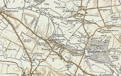 Old map of Northwold in 1901-1902