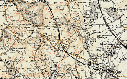 Old map of Northwood in 1897-1898